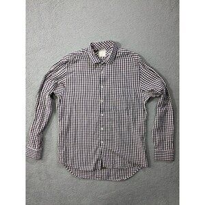 Billy Reid Shirt XL Standard Cut  Linen Blend? Long Sleeve Button Colorful Check